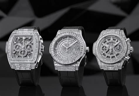 diamond studded hublot watch|diamond encrusted hublot watch.